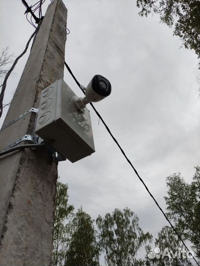 Видеонаблюдение на столб для стройки и не только
