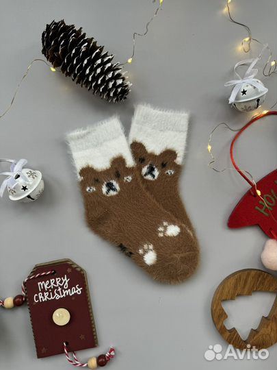 Носки теплые детские из пуха норки(набор)