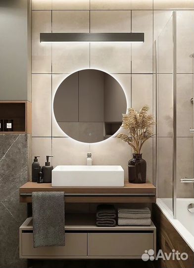 Парящее зеркало с LED подсветкой