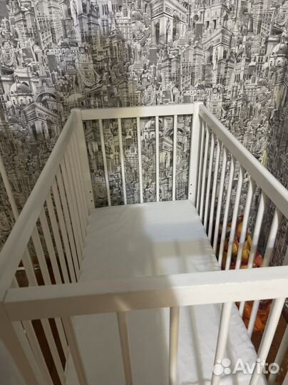 Детская кровать с матрасом бу