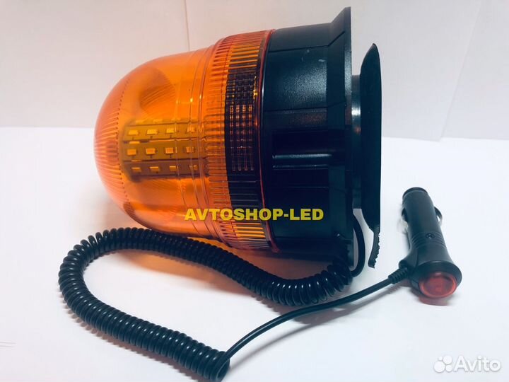 Проблесковый маячок желтый 60LED 10-30V