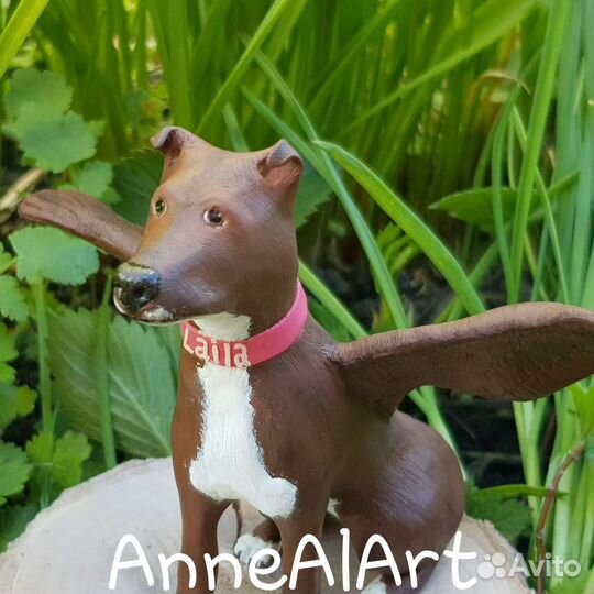 Портретная статуэтка фигурка собака питбультерьер