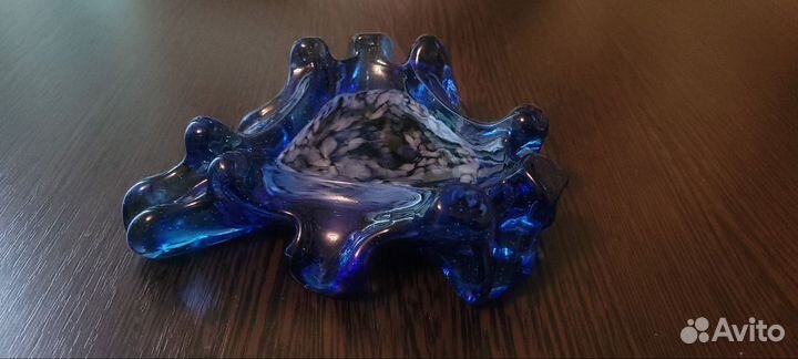 Пепельница цветное стекло