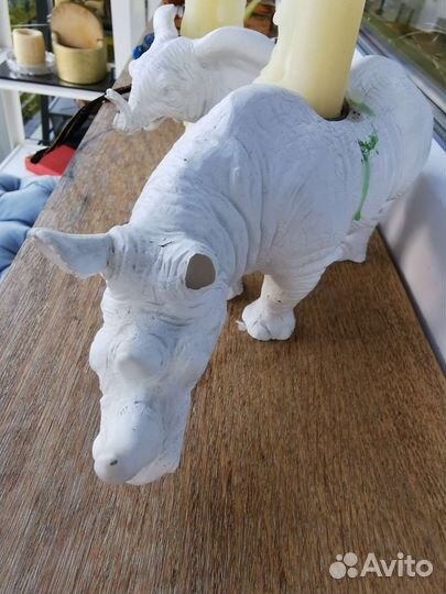 2 подсвечника гипс. Boconcept