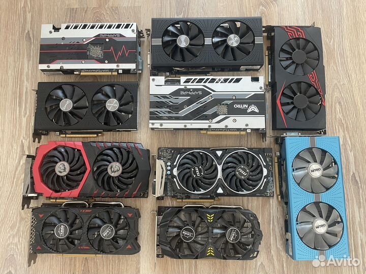 Видеокарты серии RX570/580 4gb/8gb