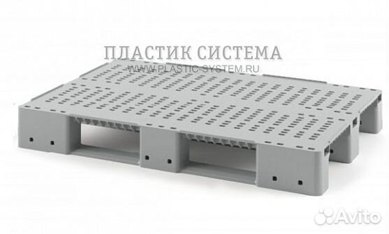 Пластиковый паллет 1200х800х150 мм перфорированный