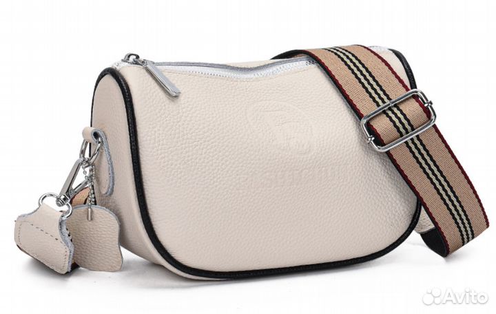 Сумка женская натуральная кожа белая