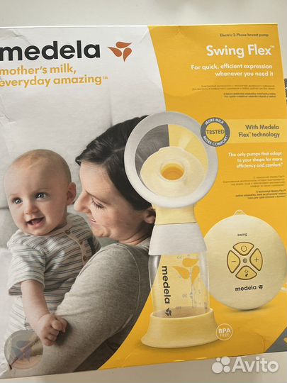 Молокоотсос medela swing flex электрический