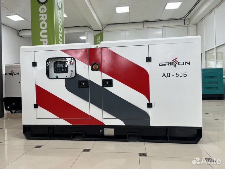 Генератор 50 кВт в кожухе с авр