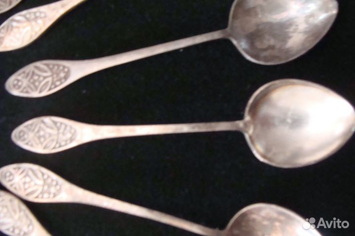 Ложечки 6 шт винтаж не чищены в отл состоянии. Ос
