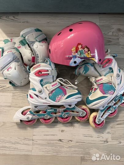 Ролики для девочки (30-35) + защита