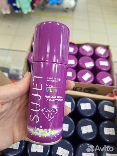 Лак для волос с блёстками