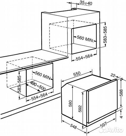 Электрический духовой шкаф Smeg SC 800 B-8 Новый