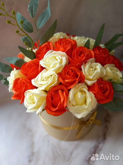 Букет цветов из мыльных роз