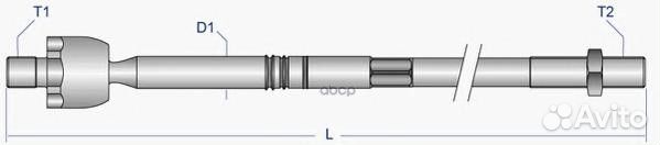 Тяга рулевая внутр л/пр VW Passat 88-96 vo-ax-7
