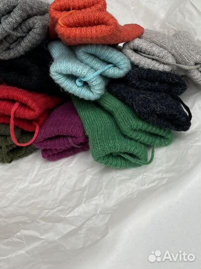Детские Варежки зимние 2 пары шерсть двойные 2-3 г