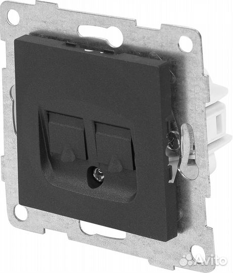 Розетка компьютерная двойная встраиваемая Electric