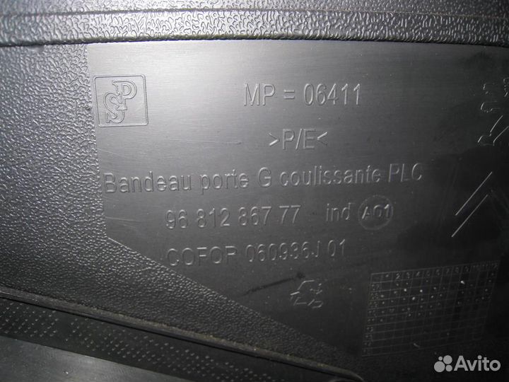 Обшивка двери задней левой Citroen Berlingo B9 20