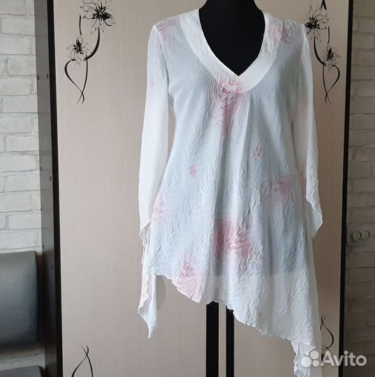 Блузка туника женская летняя ассиметричная р.48-50