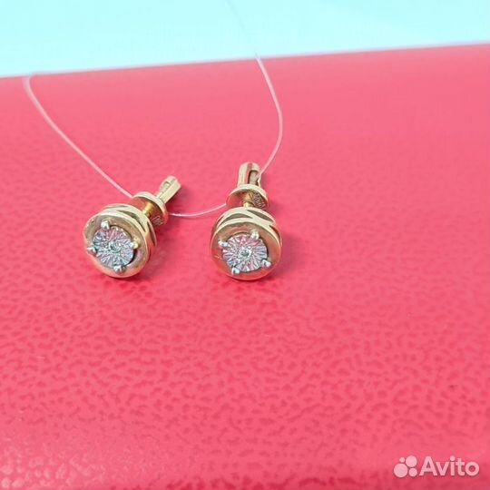 Золотые серьги 375 проба