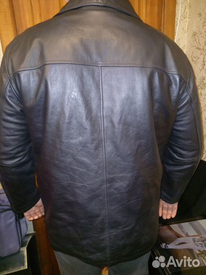 Кожаная куртка мужская 54