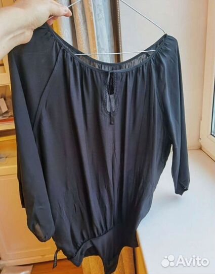 Блузка боди натуральный шелк