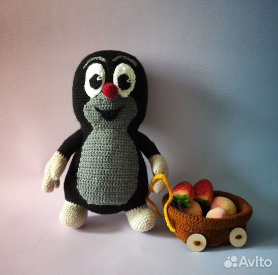 Вязаные Крот из мультика и Ежик в тумане