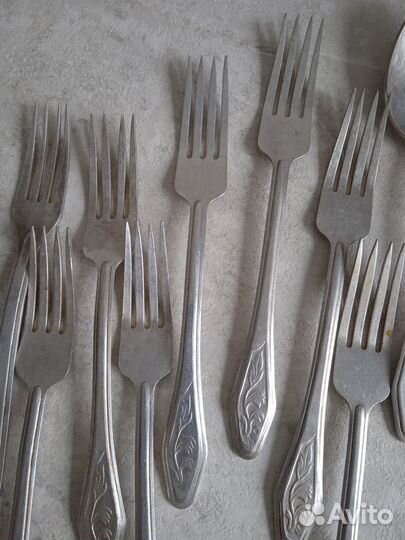 Ложки вилки СССР алюминиевые