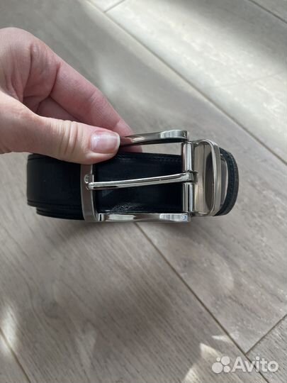 Ремень мужской натуральная кожа черный