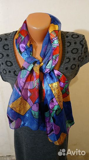 Женские шарфы и платки на весну шёлковые