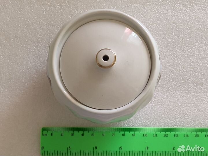 Сахарница. Мадонна. Фарфор. Коралл. Клеймо