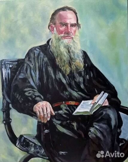 Картина русские писатели, поэты, портрет маслом