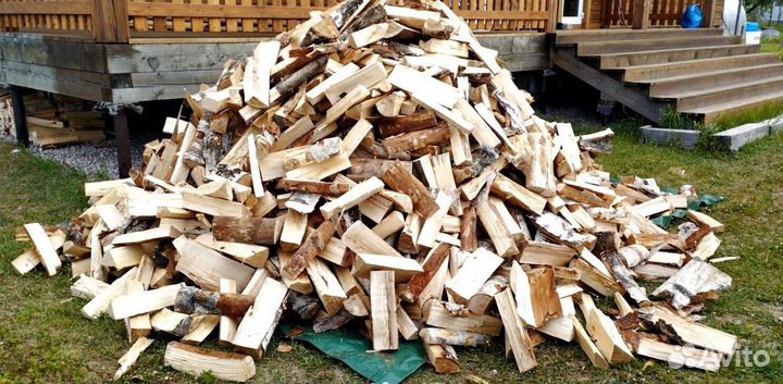 Дрова Береза навалом сухие в Выборге любого объема