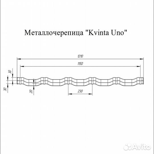 Металлочерепица Grand Line Kvinta uno (модульная)