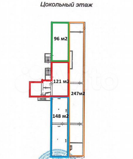 Продаются цокольные помещения, 121-247 м²