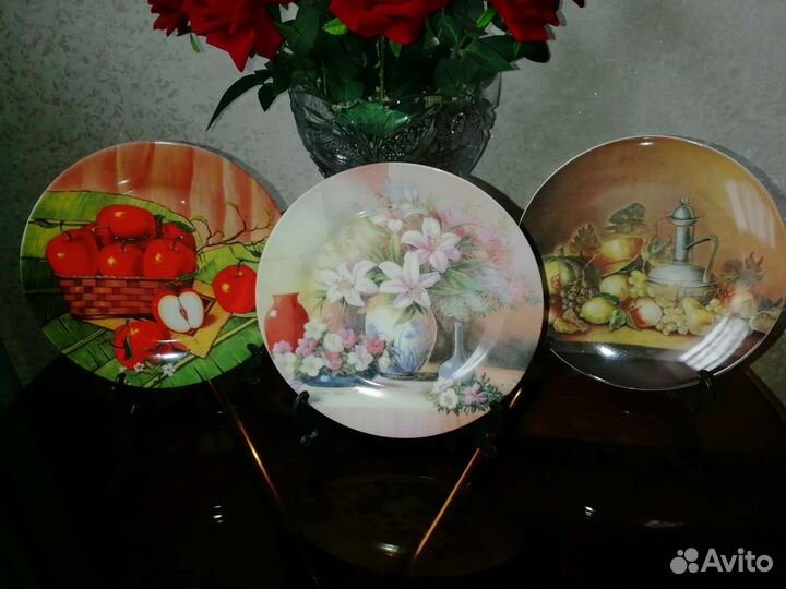 Антикварные тарелки, фарфор, Европа