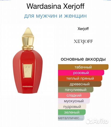 Парфюм Wardasina Xerjoff духи унисекс