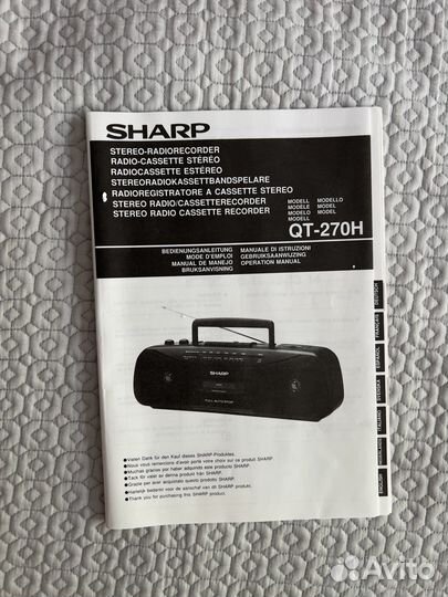 Магнитофон стерео Sharp QT-270H(BK)