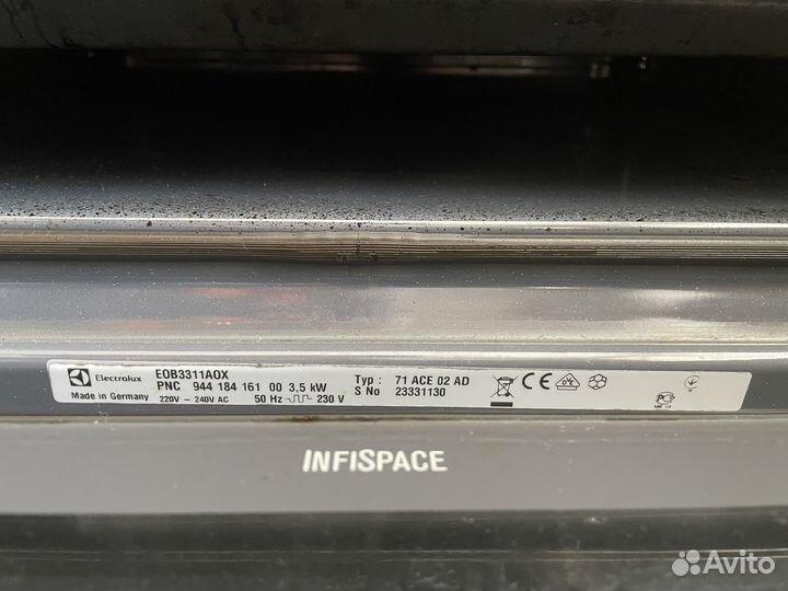 Духовой шкаф electrolux eob3311aox