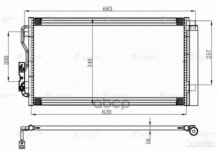 Конденсер BMW F20/F30-F31 1.4-3.6/1.6D-3.0D 10