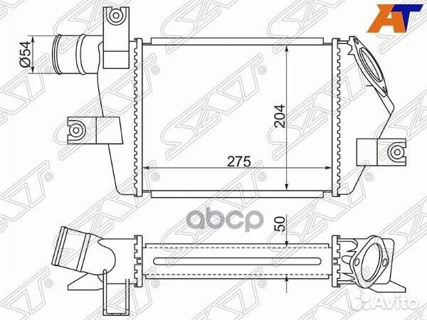 Интеркулер mitsubishi L200 05/pajero/montero