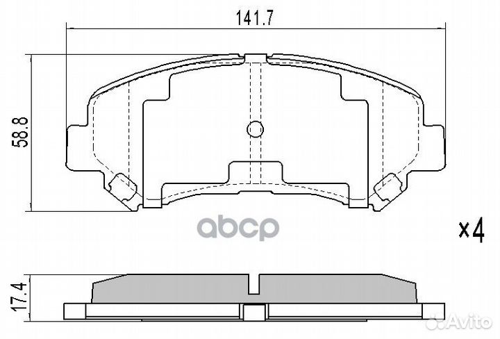 Колодки тормозные nissan juke(F15) /qashqai(J10)