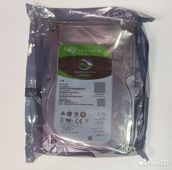 Жёсткий диск Seagate BarraCuda 1Тб новые