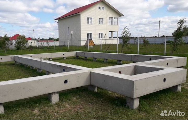 Фундамент по дом 10х10м