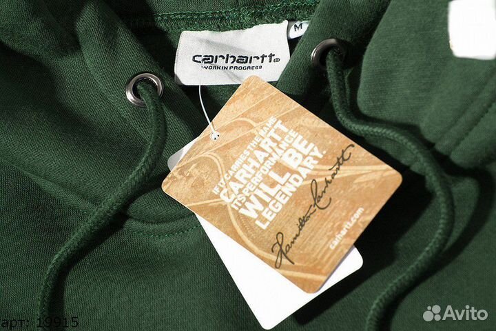 Худи Carhartt black brnd зеленое