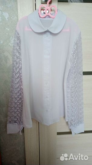 Блузка школьная нарядная 134-140