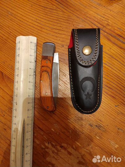 Ножны кожаные для складного ножа кофр чехол