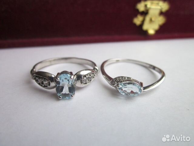 Серебряное Кольцо Топаз Фианиты