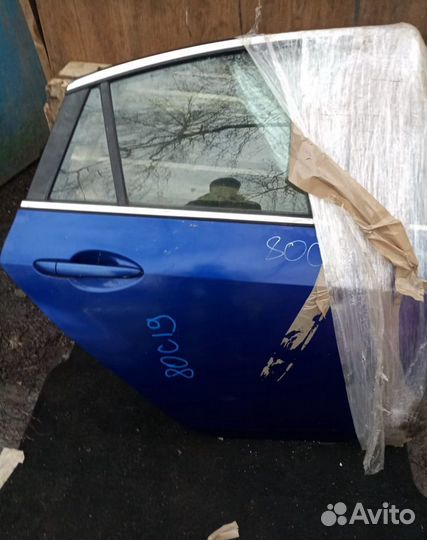 Двери задние передние Мазда 6 GH Синие