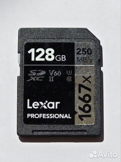 Lexar professional 128g xc II 250mb/s